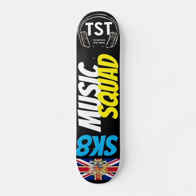 MUSIC SQUAD OFFICIELL UK Skateboard (Framsida)