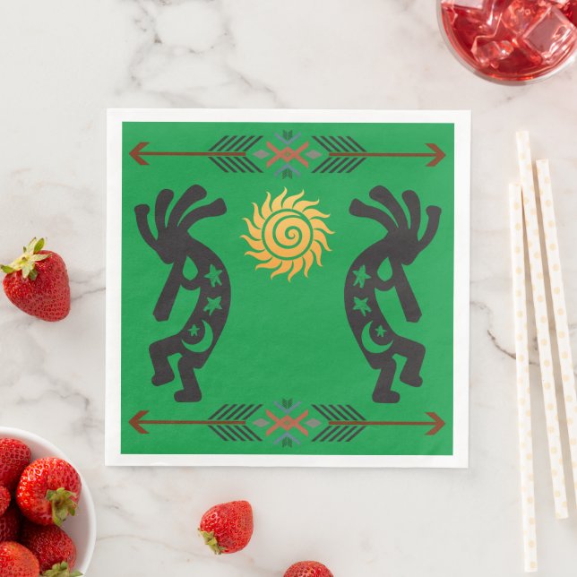 Music Stars & Måne Kokopelli Napkins Pappersservett (Insitu)