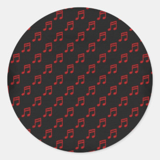 music sticker runt klistermärke