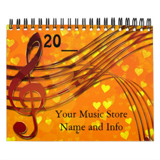 Music Store Company Calendar Kalender