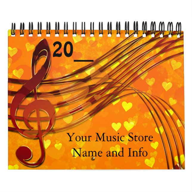 Music Store Company Calendar Kalender (Omslag)