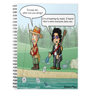 Music Streaming Funny Pun bärbar dator Anteckningsbok