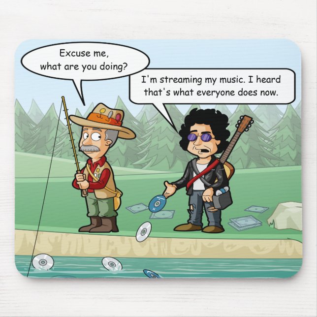 Music Streaming Funny Pun Mouse Pad Musmatta (Framsidan)