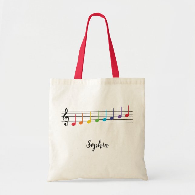 Music Student Rainbow Musical  Namn Tygkasse (Framsidan)