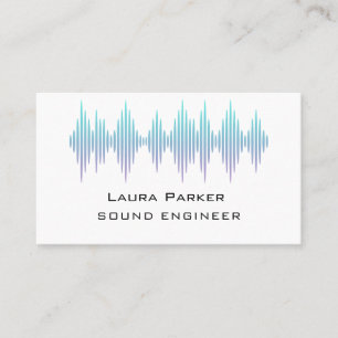 Music Studio Professionell Ljud Ingenjör Minimal B Visitkort
