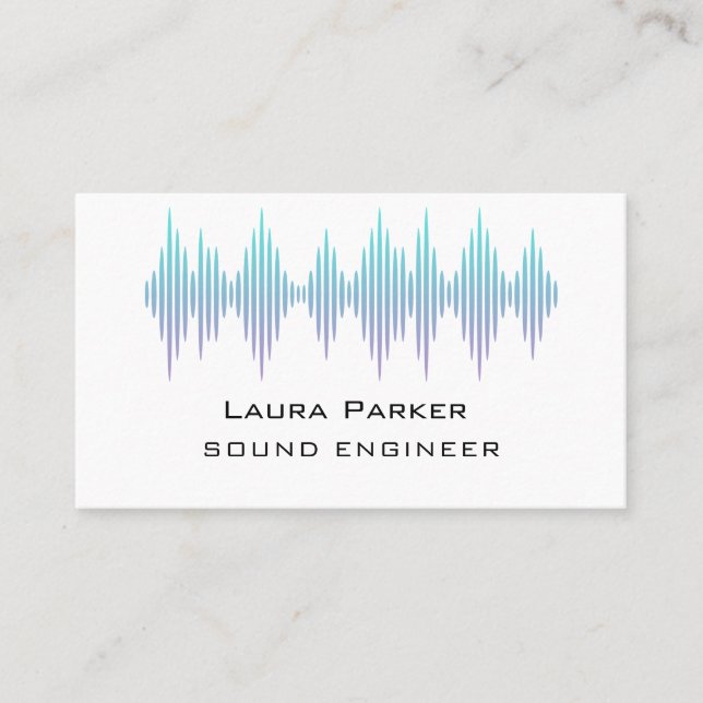 Music Studio Professionell Ljud Ingenjör Minimal B Visitkort (Framsida)