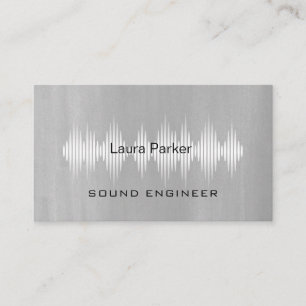 Music Studio Professionell Ljud Ingenjör Minimal B Visitkort