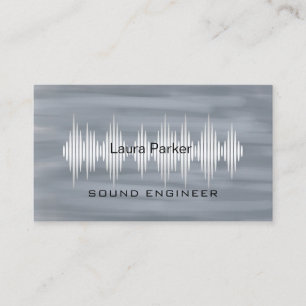 Music Studio Professionell Ljud Ingenjör Minimal B Visitkort