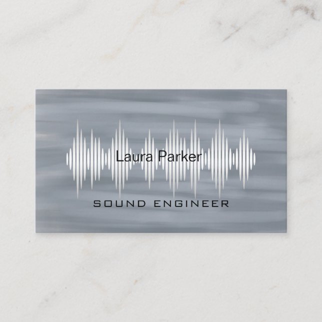Music Studio Professionell Ljud Ingenjör Minimal B Visitkort (Framsida)