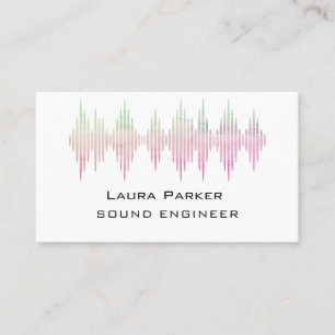Music Studio Professionell Ljud Ingenjör Minimal B Visitkort