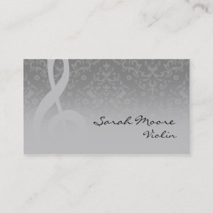 Music Studio Treble Clef Musician Teacher Visitkort