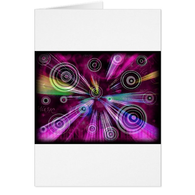 MUSIC SWIRL HÄLSNINGSKORT (Framsidan)
