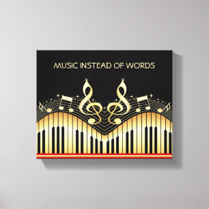Music Tangentbord Canvastryck