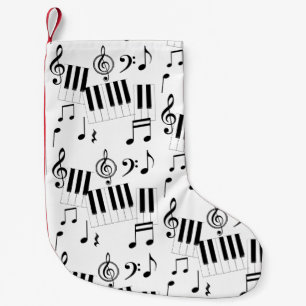 Music Tangentbord Piano Note Rest Treble Clef Liten Julstrumpa