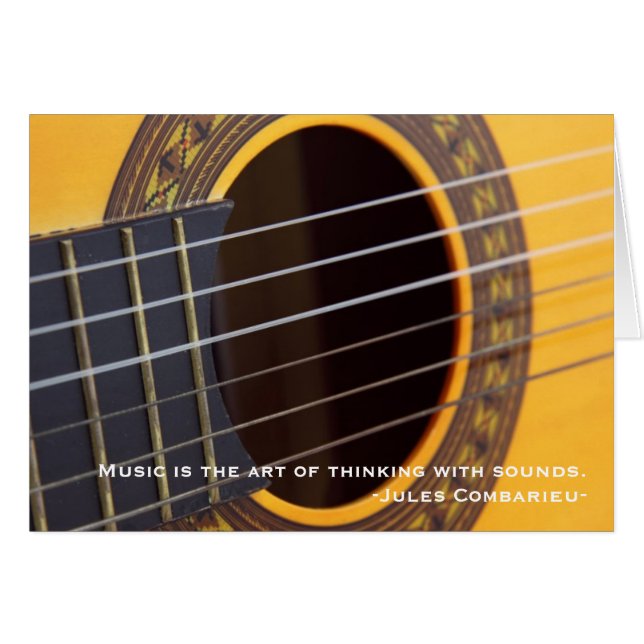 Music tänker med ljud Guitar Hälsningskort (Framsidan Horizontal)