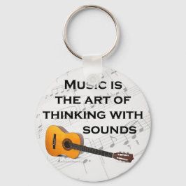 Music tänker med ljud Guitar Nyckelring