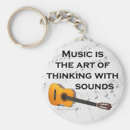 Music tänker med ljud Guitar Nyckelring