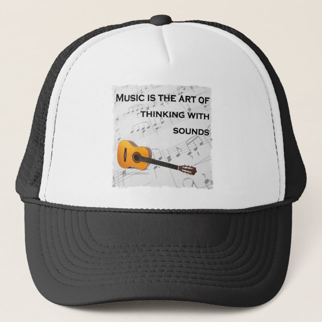 Music tänker med ljud Guitar Truckerkeps (Framsida)