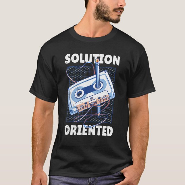 Music Tape Is Rewind With A Pencil Solution Orient T Shirt (Framsida)