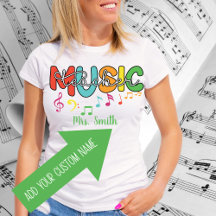 Music Teacher Anpassade Tshirt