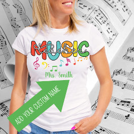 Music Teacher Anpassade Tshirt T Shirt