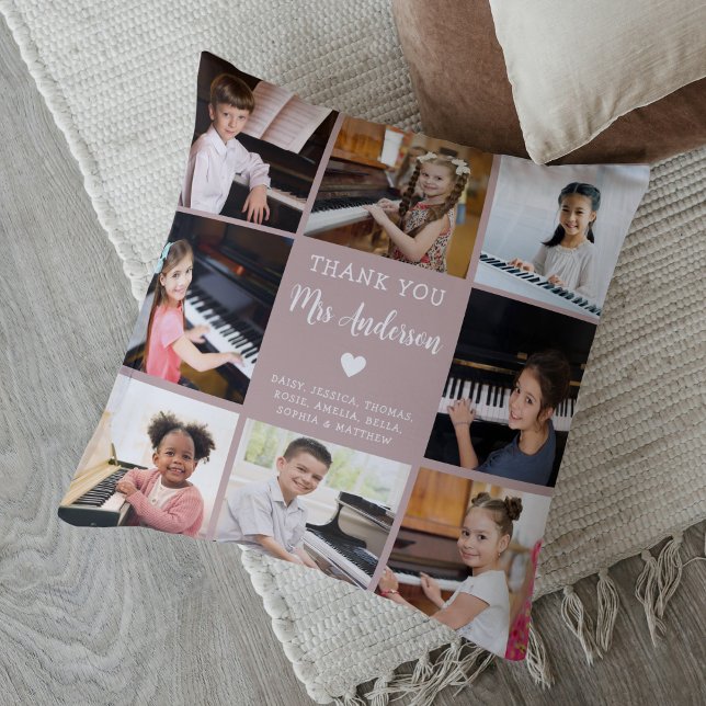 Music Teacher Apprecition Photo Collage Rosa Kudde (Skapare uppladdad)