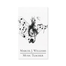 Music Teacher Black and White Professionell