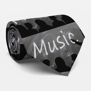 Music Teacher Blackboard Chalk Necktie Slips