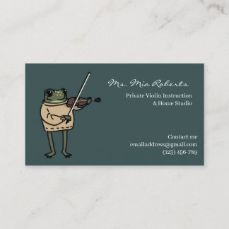 Music Teacher Buisness Card Visitkort