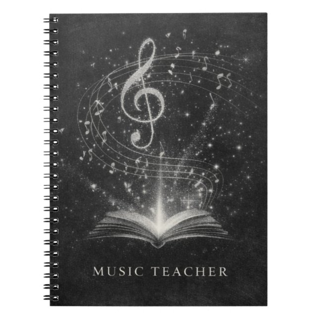Music Teacher Chalk Dust Constellation Art Anteckningsbok (Framsidan)