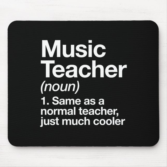 Music Teacher Definition Roligt Back to school Fir Musmatta (Framsidan)