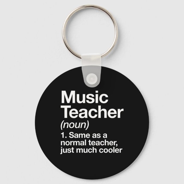 Music Teacher Definition Roligt Back to school Fir Nyckelring (Framsida)