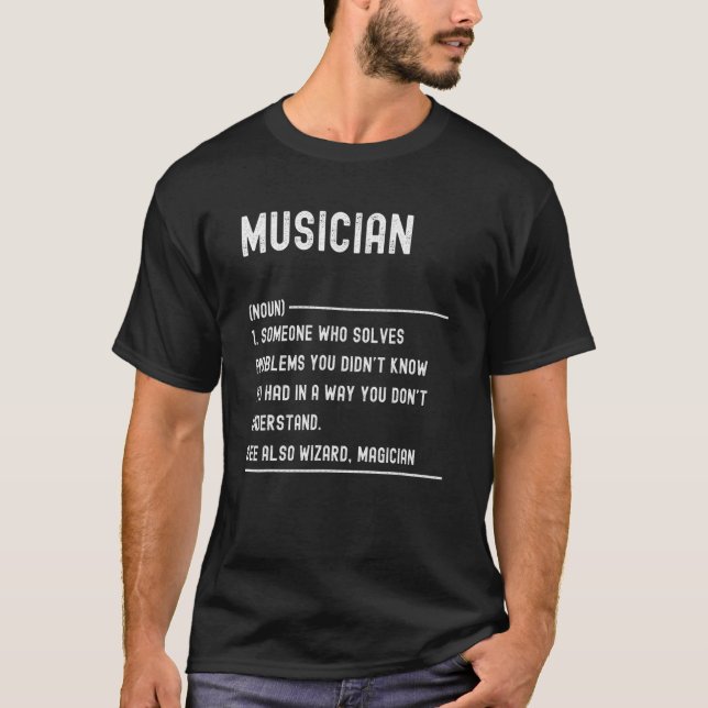 Music Teacher Definition Shirts Funny Job Title T Shirt (Framsida)