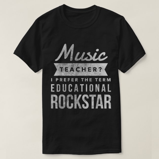 Music Teacher Educational Rockstar T Shirt (Design framsida)