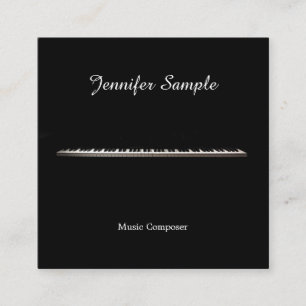 Music Teacher Elegant Musician Template Modern Fyrkantigt Visitkort