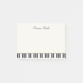Music Teacher Elegant Piano Nycklar Affärskort Post-it Block