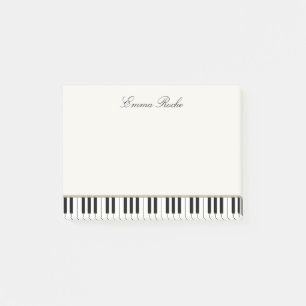 Music Teacher Elegant Piano Nycklar Affärskort Post-it Block