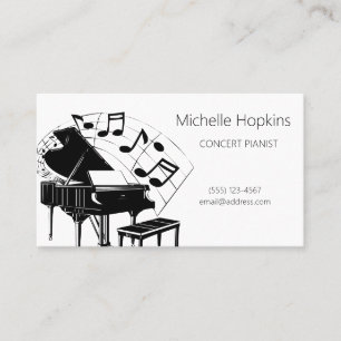 Music Teacher Elegant Piano Nycklar Telefonkort