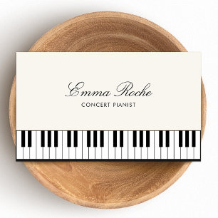 Music Teacher Elegant Piano Nycklar Visitkort