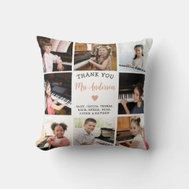 Music Teacher Gift Photo Collage Kudde