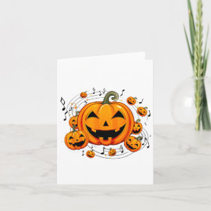 Music Teacher Halloween Fall Pumpkin Kort