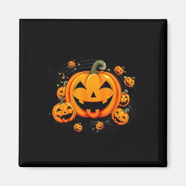 Music Teacher Halloween Fall Pumpkin Magnet (Framsidan)