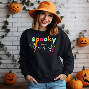 Music Teacher Halloween Spooky Sweater Gift T Shirt
