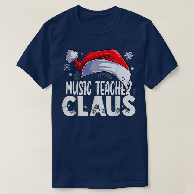 Music Teacher Jultomten Julmatchning Costu T Shirt (Design framsida)
