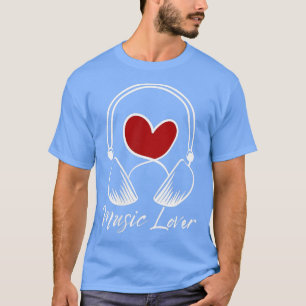 Music Teacher Music-Älskare I Heart Music-hörlurar T Shirt