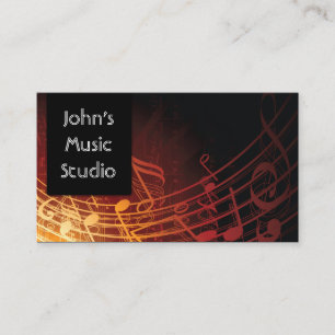 Music Teacher Music Studio Elegant Musical Visitkort