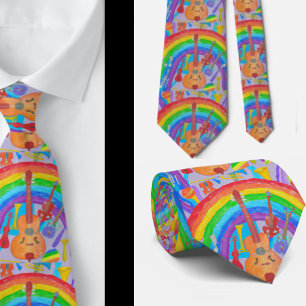 Music Teacher Musician Guitar Piano Neck Tie Slips
