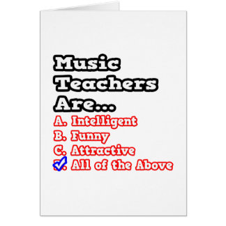 Music Teacher Quiz..Joke Hälsningskort