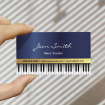 Music Teacher Royal Blue Piano Nycklar Elegant