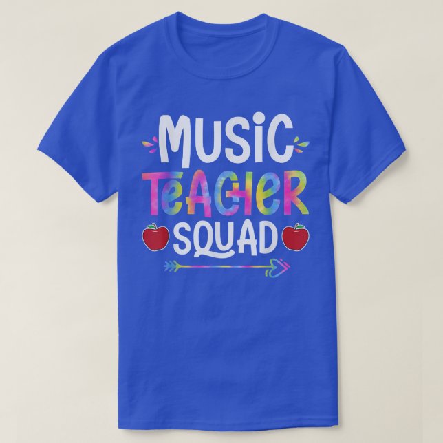 Music Teacher Squad First Day of School Tie-Dye T Shirt (Design framsida)